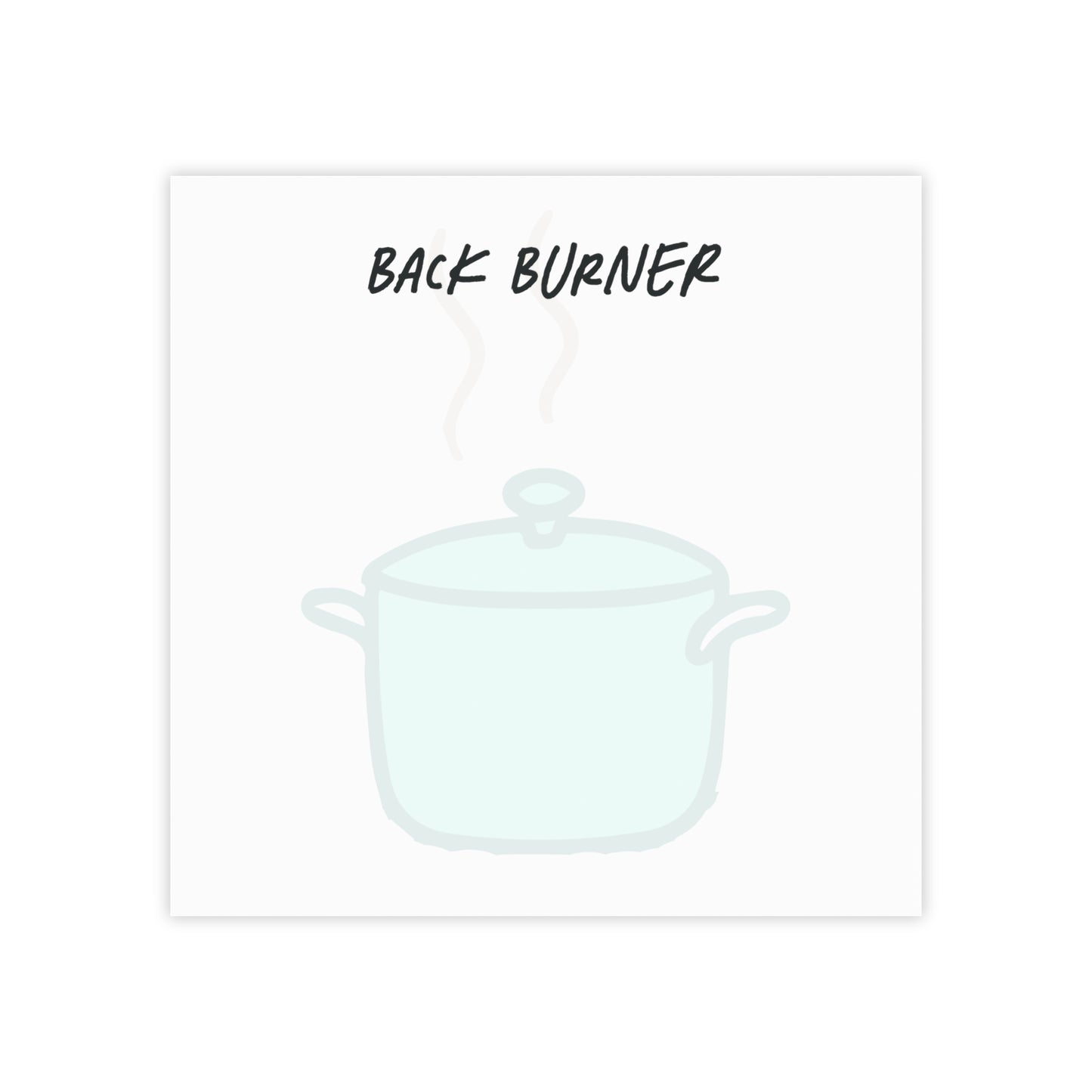 Back Burner Method Pack of 4 Post-It Notes, 4"x4"