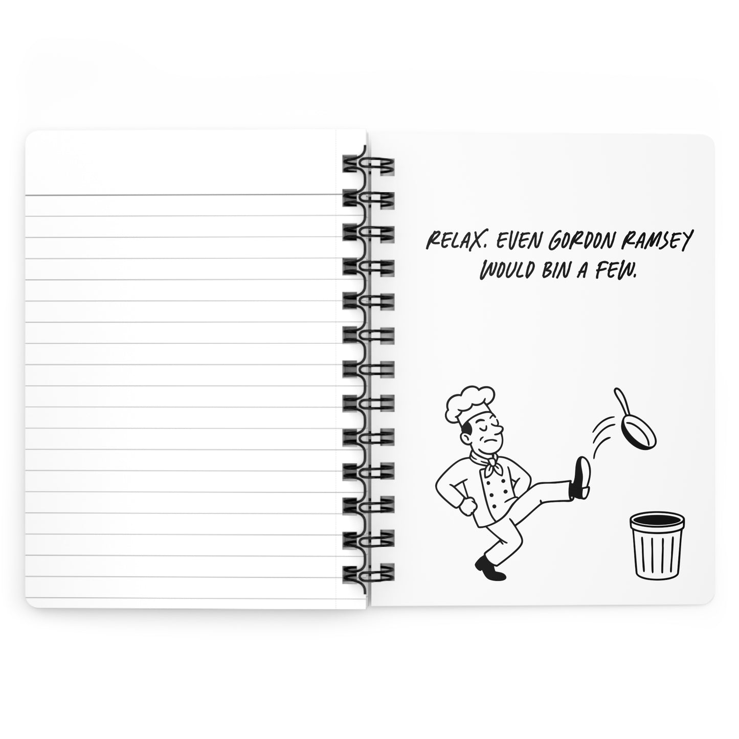 Back Burner Journal 5x7 Spiral Notebook for Idea Sorting & Creative Organization, Durable Gloss Cover, 150 Lined Pages