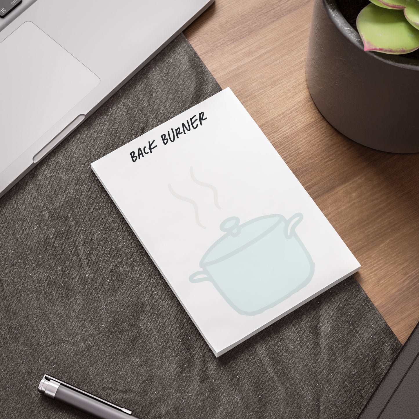 Back Burner Method set of 4 Post-It Notepads, for each zone, 4"x6"