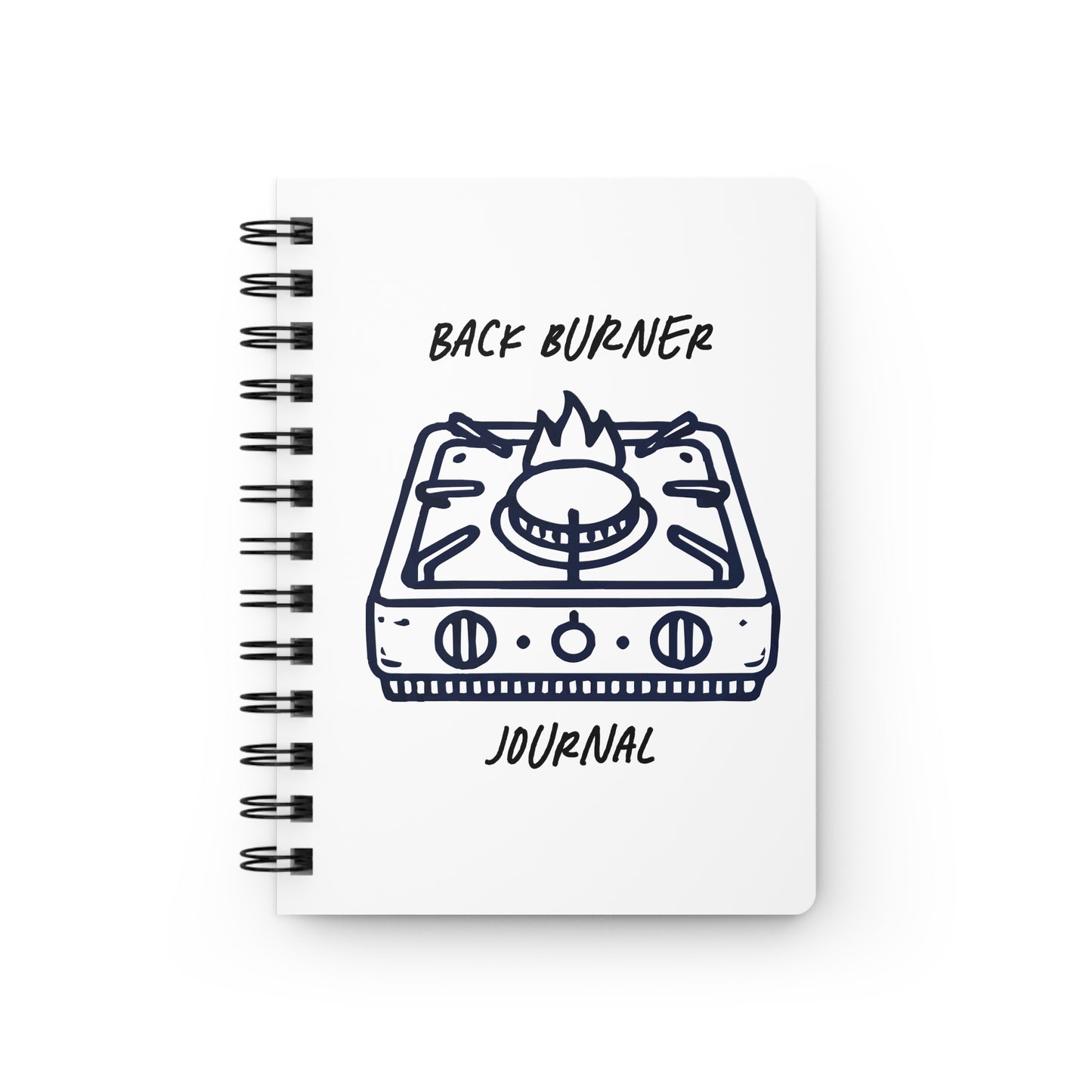 Back Burner Journal 5x7 Spiral Notebook for Idea Sorting & Creative Organization, Durable Gloss Cover, 150 Lined Pages