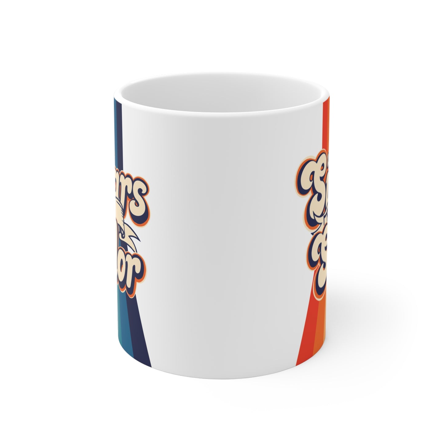 Retro Rainbow Coffee Mug, "Caution: Swears Like a Sailor", 11 or 15oz, A Must-Have for Your Coffee Ritual