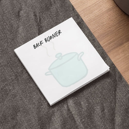 Back Burner Method Pack of 4 Post-It Notes, 4"x4"