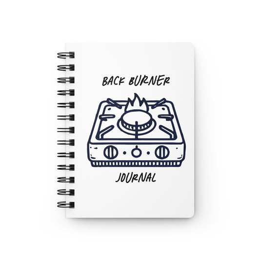 Back Burner Journal 5x7 Spiral Notebook for Idea Sorting & Creative Organization, Durable Gloss Cover, 150 Lined Pages